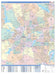 Colorcast Zip Code Style Wall Map of Fort Worth, TX