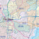 Colorcast Zip Code Style Wall Map of Fort Worth, TX