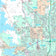 Premium Style Wall Map of Fort Worth, TX