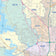 Colorcast Zip Code Style Wall Map of Fort Worth, TX