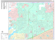 Premium Style Wall Map of Frisco, TX