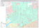 Premium Style Wall Map of Frisco, TX
