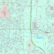 Premium Style Wall Map of Frisco, TX