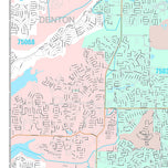 Premium Style Wall Map of Frisco, TX