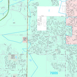 Premium Style Wall Map of Frisco, TX