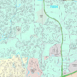 Premium Style Wall Map of Frisco, TX
