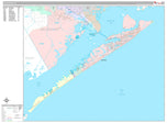 Premium Style Wall Map of Galveston, TX