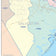 Colorcast Zip Code Style Wall Map of Galveston, TX