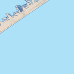 Colorcast Zip Code Style Wall Map of Galveston, TX