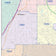 Colorcast Zip Code Style Wall Map of Garland, TX