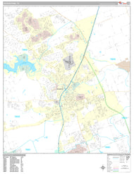 Premium Style Wall Map of Georgetown, TX