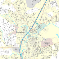 Premium Style Wall Map of Georgetown, TX