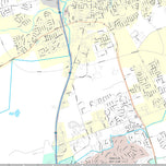Premium Style Wall Map of Georgetown, TX
