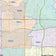Colorcast Zip Code Style Wall Map of Grand Prairie, TX
