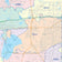 Colorcast Zip Code Style Wall Map of Grand Prairie, TX