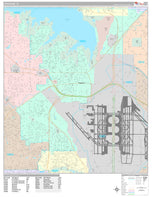 Premium Style Wall Map of Grapevine, TX