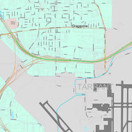 Premium Style Wall Map of Grapevine, TX