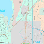 Premium Style Wall Map of Grapevine, TX