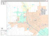 Premium Style Wall Map of Harlingen, TX
