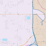 Colorcast Zip Code Style Wall Map of Harlingen, TX