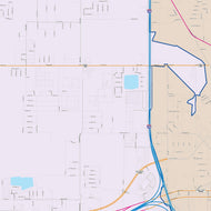 Colorcast Zip Code Style Wall Map of Harlingen, TX
