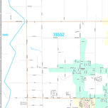 Premium Style Wall Map of Harlingen, TX