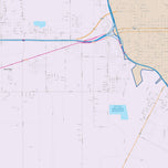 Colorcast Zip Code Style Wall Map of Harlingen, TX