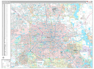 Premium Style Wall Map of Houston, TX