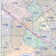 Colorcast Zip Code Style Wall Map of Houston by Market Maps