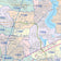 Colorcast Zip Code Style Wall Map of Houston by Market Maps