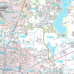 Premium Style Wall Map of Houston, TX