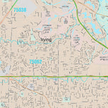 Premium Style Wall Map of Irving, TX