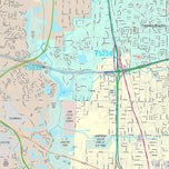 Premium Style Wall Map of Irving, TX