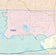 Colorcast Zip Code Style Wall Map of Irving, TX