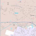 Premium Style Wall Map of Killeen by Market Maps