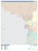 Colorcast Zip Code Style Wall Map of Laredo, TX