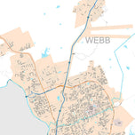 Premium Style Wall Map of Laredo, TX