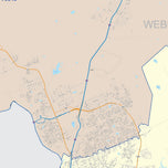 Colorcast Zip Code Style Wall Map of Laredo, TX