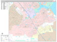 Premium Style Wall Map of League City, TX