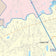Colorcast Zip Code Style Wall Map of League City, TX
