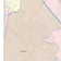 Colorcast Zip Code Style Wall Map of League City, TX