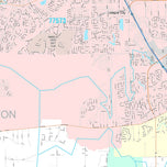 Premium Style Wall Map of League City, TX