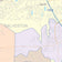 Colorcast Zip Code Style Wall Map of League City, TX