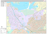 Premium Style Wall Map of Lewisville, TX