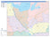 Colorcast Zip Code Style Wall Map of Lewisville, TX