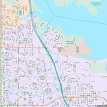 Premium Style Wall Map of Lewisville, TX