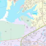 Premium Style Wall Map of Lewisville, TX