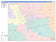 Colorcast Zip Code Style Wall Map of Longview, TX