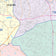 Colorcast Zip Code Style Wall Map of Longview, TX