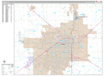 Premium Style Wall Map of Lubbock, TX